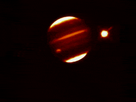 Comet Shoemaker–Levy 9 impacts Jupiter's southern hemisphere at 60 kilometers a second.
