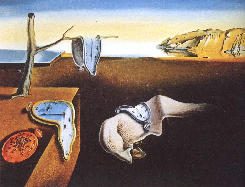 The mystery of time captures our imaginations. Here Salvador Dalí depicts clocks melting in "The Persistence of Memory" (1931)