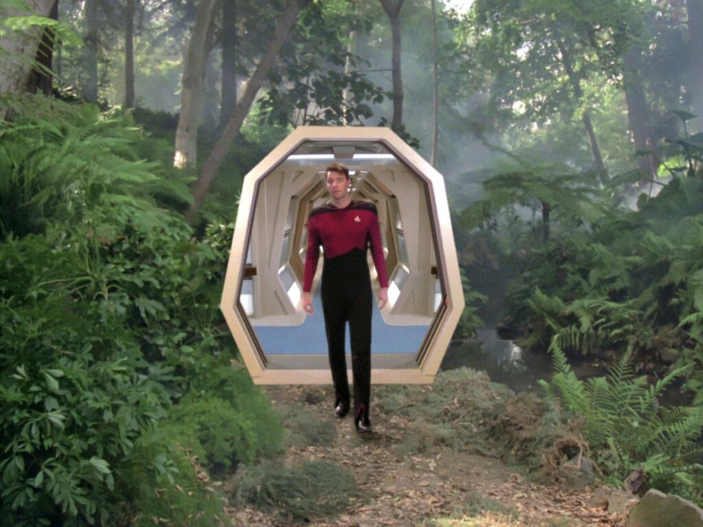 The holodeck is a technology, currently of science fiction, that is capable of simulating any imaginable environment. Today's virtual reality technology is primitive by comparison.
